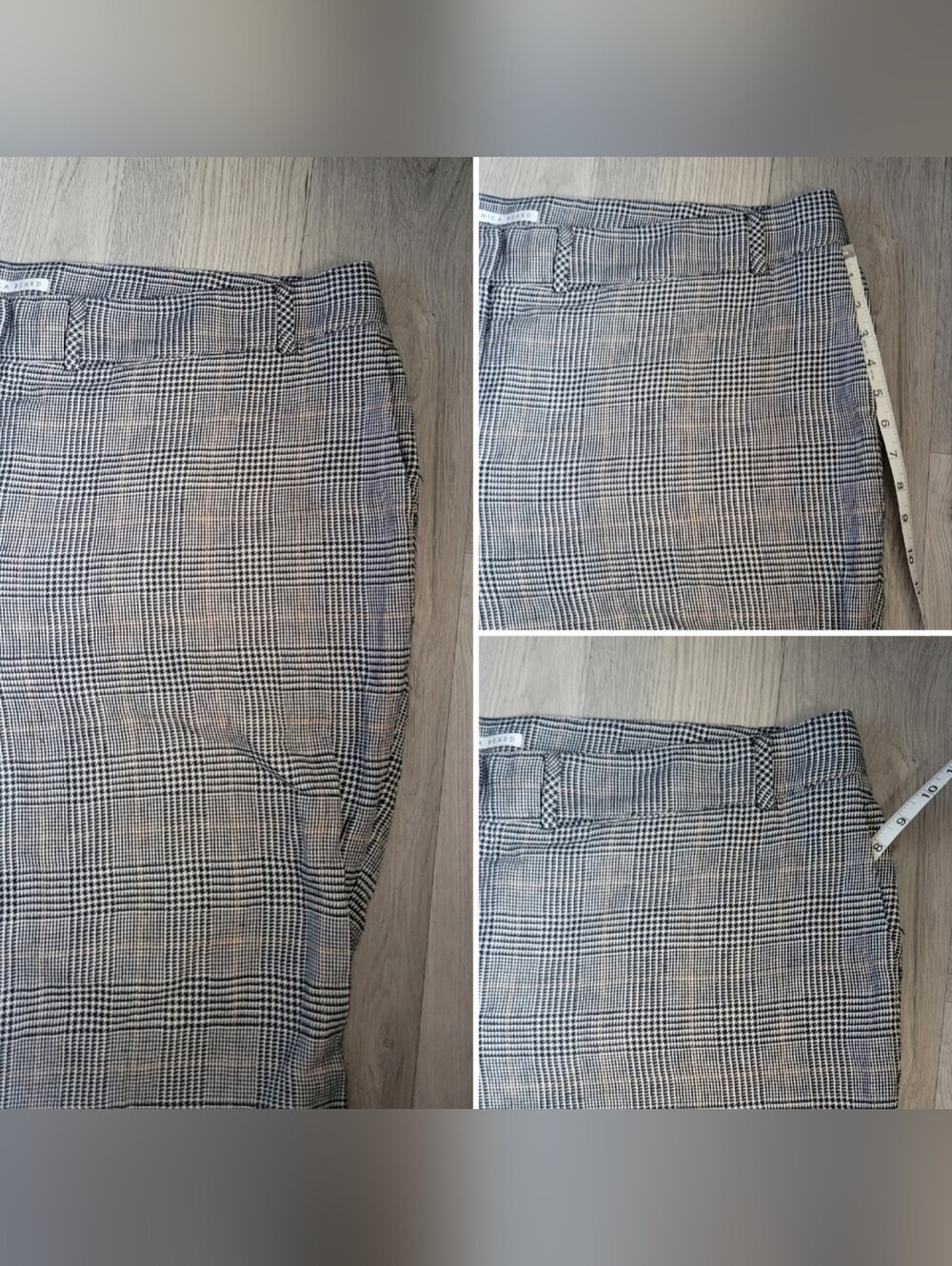 Veronica Beard Gemini Linen Blend Houndstooth Plaid Crop Pant in Navy Multi, 26 - Picture 8 of 16